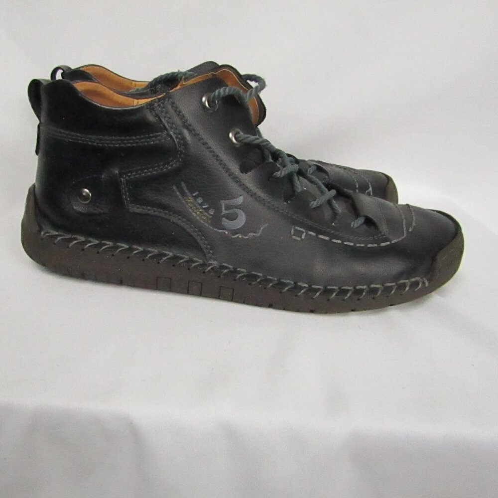 Mens Vintage Casual Handmade Leather Non-Slip Walking Shoes Size 11